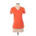 Nike Active T-Shirt: Orange Activewear - Women's Size Small