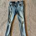 Jessica Simpson Jeans | Jessica Simpson Forever Rolled Ankle Skinny Size 29 Distressed Light Denim Wash | Color: Blue/Gray | Size: 29