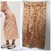 Zara Skirts | New Zara Satin Floral High Waist Midi Pencil Skirt Women's Sz M | Color: Brown/Gold | Size: M