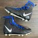 Nike Shoes | Nike Force Savage Elite Td Football Cleats Aj6603-008 Black Blue Size 17 | Color: Black/Blue | Size: 17