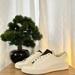 Michael Kors Shoes | Michael Kors White & Black Logo Leather Shoes | Color: Black/White | Size: 7
