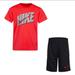 Nike Matching Sets | Boys Nike Dot Logo Tee & Shorts | Color: Black/Red | Size: Xsb