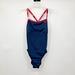 Nike Swim | Nike Swimsuit Womens M Used One Piece Navy Pink Salmon | Color: Pink/Tan | Size: M