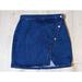 Free People Skirts | Free People Denim Jean Skirt Size 4 Blue Wrap Snap Front | Color: Blue | Size: 4