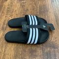 Adidas Shoes | Adidas Adilette Cloudfoam Slides Size 12 | Color: Black/White | Size: 12