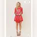 Free People Dresses | Free People Floral Mesh Lace Dress | Color: Red | Size: 4