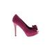 Steve Madden Heels: Pumps Stilleto Cocktail Party Purple Print Shoes - Women's Size 7 - Almond Toe