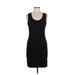 Calvin Klein Casual Dress - Bodycon Scoop Neck Sleeveless: Black Print Dresses - Women's Size 8 Petite