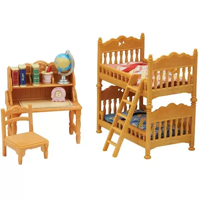 Maison de course des familles Sylvanian pour enfants ensemble de chambre à coucher accessoires de