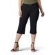 Lee Damen Capri Übergröße mit lockerer Passform Jeans, Schwarz, 46 Plus