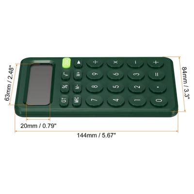 Desk Basic Cute Calculator Calculators Battery Powered 12 Digit Dark Green