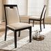 Baxton Studio Evelyn Modern and Contemporary Beige Faux Leather Upholstered and Dark Brown Finished Dining Chair