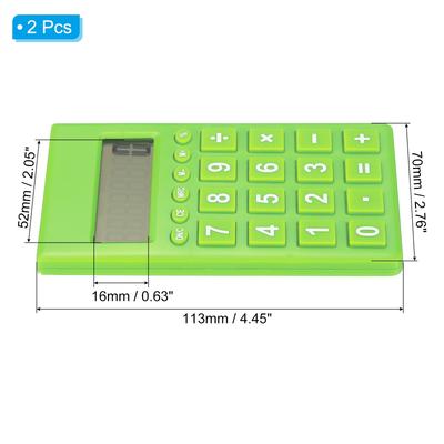 Desktop Calculator 2pcs 8 Digit LCD Display Desk Calculator Style 2 Green