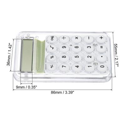 Desktop Calculator 8 Digit Mini Pocket Desk Calculator Style 1 White