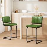 Art Leon Rustic Upholstered Counter Height Bar Stools (Set of 2)