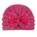 Girls Sun Hat Boys Beanie Bowknot Elastics Turban Cap Sun-Hats Multi-color One Size