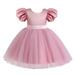 Savings Clearance 2024! Funicet Toddler Girls Summer Dresses Sleeveless Round Collar Embroidery Mesh Dress Gauze Dress Double Layers Princess Dress