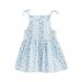 Savings Clearance 2024! Funicet Baby Girls Summer Slip Dresses Square-Neck Sleeveless Printed Dresses for 9 Months-5 Years
