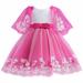 Funicet Baby Girls Summer Dresses Sleeveless Round Collar Embroidery Mesh Dress Gauze Dress Princess Dress with Belt