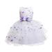 Girls Fashion Dresses 2-10Y Children Sleeveless Floral Embroidered Tulle Ball Gown Princess Prom Dresses For Girls