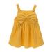 Rovga Fashion Dresses For Girls Children Kids Sleeveless Bowknot Corduroy Princess Dress Suspender Skirt Outfits Clothes