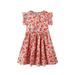 Summer Dresses For Girls Toddler Kids Crew Neck Summer Sleeveless Sundress Casual Beach Floral Prints Party Formal Dress