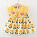 Holloyiver Toddler Baby Girl Summer Dress Sleeveless Bandeau A Line Halter Floral Print Pullover bowknot Beach Dress One Piece Outfits Pleated Short Dresses(6M-4year)Yellow