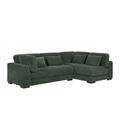 Gray Sectional - Ebern Designs Basilius 107" Wide Right Hand Facing Corner Sectional Corduroy | 33 H x 107 W x 68.5 D in | Wayfair