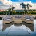 Latitude Run® 9 Piece Sectional Seating Group w/ Cushions Synthetic Wicker/All - Weather Wicker/Wicker/Rattan in Gray/Brown | Outdoor Furniture | Wayfair