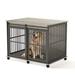 Tucker Murphy Pet™ 43.7" Dog Crate Furniture w/ Cushion For Medium To Large Pets Wood in Gray | 34.6 H x 43.7 W x 30 D in | Wayfair