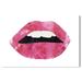 Wynwood Studio Fashion and Glam Contemporary Canvas Art - Pop Art Pink Lips Wall Art for Living Room Bedroom and Bathroom 36 in x 24 Pink and White Home Decor