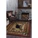 Alise Rugs Natural Lodge Transitional Graphic Indoor Area Rug Brown 8 9 x 12 3 9 x 12 Indoor Living Room Bedroom Dining Room Rectangle