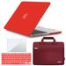 IBENZER Hard Shell Case for MacBook Pro 13 Inch 2015-2012 A1502 A1425 Hard Shell Case with Bag & Keyboard Cover & Screen Protector for Old Version Mac Pro Retina 13 Red W-R13-RD+3SP