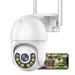4MP WIFI IP Camera Audio CCTV Surveillance Outdoor 5X Digital Zoom Night Full Color Wireless Waterproof Security