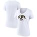 Women's Fanatics Branded White Iowa Hawkeyes Evergreen Campus V-Neck T-Shirt