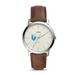 Men's Fossil Silver Bentley Falcons The Minimalist Brown Leather Watch