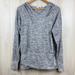 Athleta Tops | Athleta Women’s Batwing Robin Hooded Sweatshirt Pullover Marled Grey Medium | Color: Black/White | Size: M