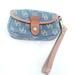 Dooney & Bourke Bags | Dooney & Bourke Womens Blue Monogram Denim Detachable Strap Wristlet Wallet | Color: Blue | Size: Os