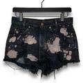 Levi's Shorts | Levis Women Student Fit Denim Jean Short 28 Black Distressed Vintage 80s Cut Off | Color: Black | Size: 28