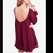 Free People Dresses | Free People Mohave Embroidered Maroon Mini Dress Size X-Small | Color: Red | Size: Xs