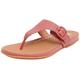 Fitflop Damen Gracie Rubber-Buckle Leather Toe-Post Sandals Flipflop, Dusky Red, 41 EU