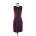 DKNY Casual Dress - Sheath High Neck Sleeveless: Pink Dresses - Women's Size 2