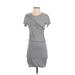 Theory 38 Casual Dress - Mini: Gray Marled Dresses - Women's Size P