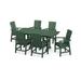 POLYWOOD® Sol 72 by POLYWOOD 7-Piece Modern Outdoor Dining Set Wood in Green | 72 W x 37.72 D in | Wayfair PWS2132-1-GR
