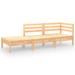 Latitude Run® Patio Furniture Set 3 Piece Outdoor Sectional Sofa Set Solid Wood Pine Wood in Brown/Green | 24.6 H x 75 W x 25 D in | Wayfair