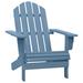 Highland Dunes Adirondack Chair Lounge Patio Lawn Chair for Garden Solid Wood Fir Wood in Blue | 35.2 H x 27.4 W x 34.1 D in | Wayfair