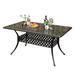 Astoria Grand Tornig Dining Table Metal in Brown | 29.7 H x 59 W x 35.5 D in | Outdoor Dining | Wayfair 628CA633B81E49568276E1FFECFD70F2