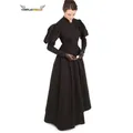 Robe de deuil victorienne noire robe de Rhsteampunk gothique