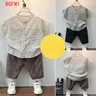 Korean style boys top and bottom set summer clothes wears for kids boys Baby Short Sleeve 2-9Y