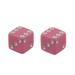 Dice Schrader Valve Caps Solid Pink